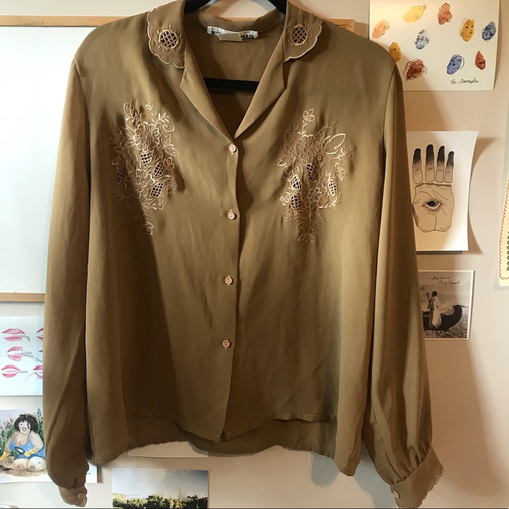 Vintage Blouse with Unique Embroidery